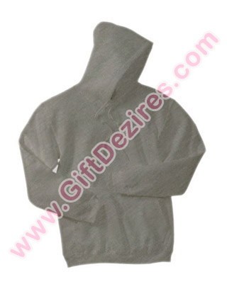 Grey Heather Sweat T Shirt with Hood and Pocket